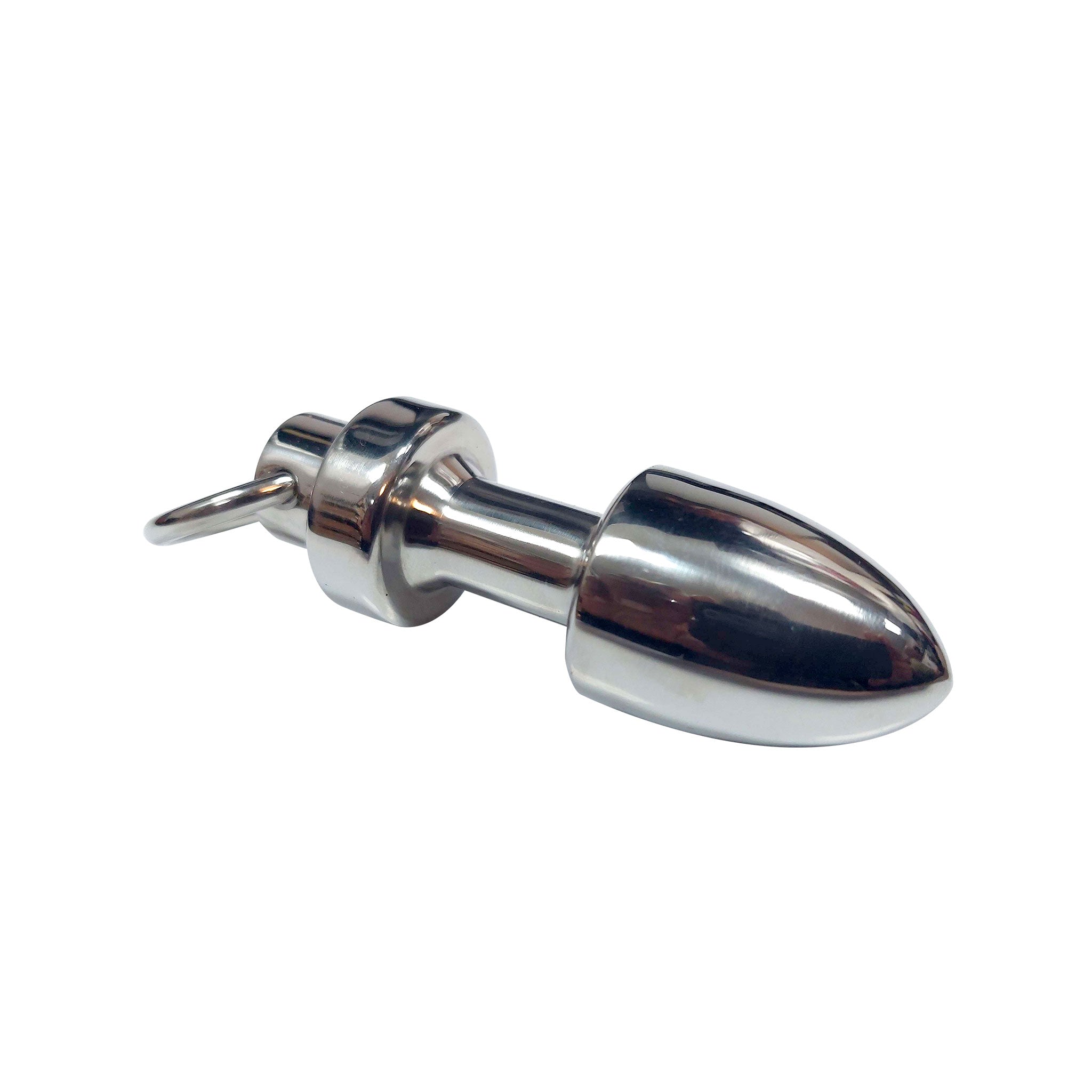 Heavy Stainless Steel Bondage Anal Plug with Removable Loop-M Fetish Factory Heavy Stainless Steel Bondage Anal Plug with Removable Loop-M Fetish Factory