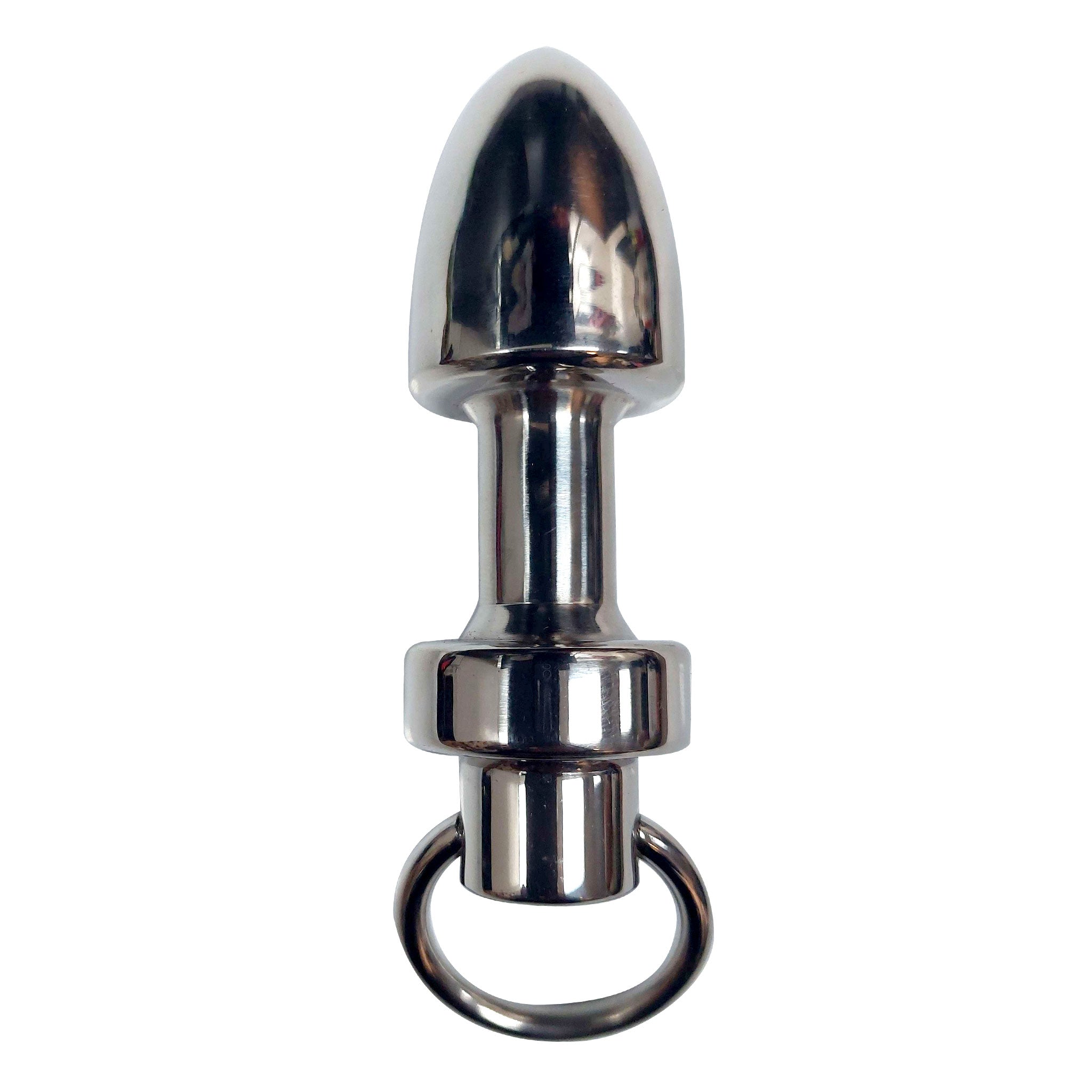 Heavy Stainless Steel Bondage Anal Plug with Removable Loop-M Fetish Factory Heavy Stainless Steel Bondage Anal Plug with Removable Loop-M Fetish Factory