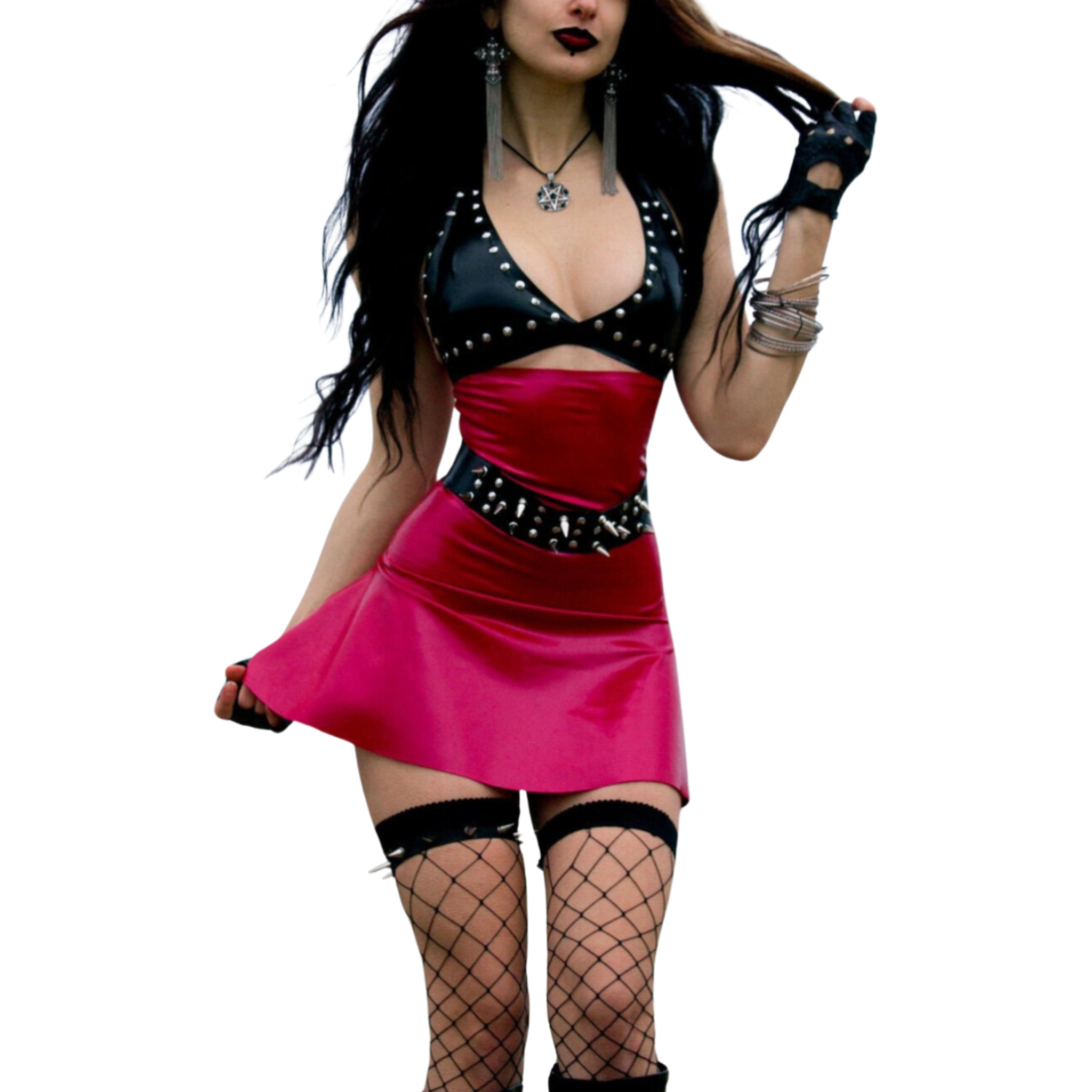 red latex circle skirt, pearl sheen mini latex skirt, high waist latex mini, flared latex skirt, fetish latex mini skirt, shiny red latex clothing, handmade latex fashion
