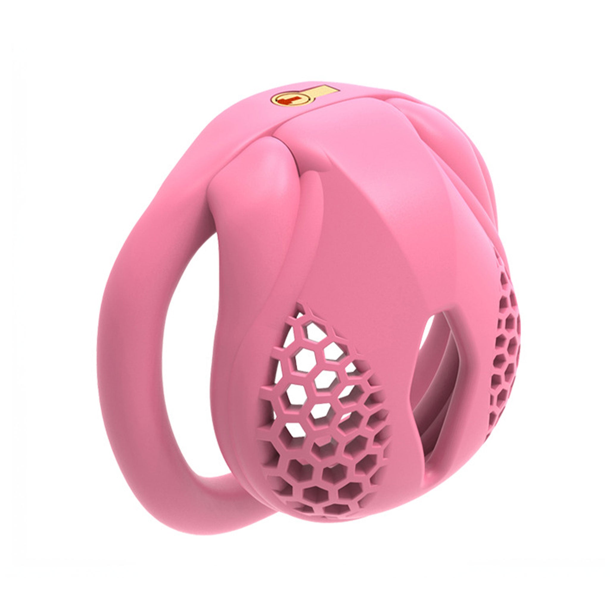 ABS-plastic ABS-resin penis cock cock-cage chastity male-chastity honeycomb hexagonal ventilated locking lockable embedded-lock magic-lock ring cockring cock-ring durable hypoallergenic sexy erotic smooth delicate odorless bondage bdsm bdsm-gear sub submissive slave restraint roleplay role-play sissy adult-toys solo-play couples male masculine masc mens menswear guys dudes femboy fem-boy pink mini