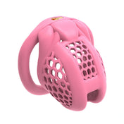 ABS-plastic ABS-resin penis cock cock-cage chastity male-chastity honeycomb hexagonal ventilated locking lockable embedded-lock magic-lock ring cockring cock-ring durable hypoallergenic sexy erotic smooth delicate odorless bondage bdsm bdsm-gear sub submissive slave restraint roleplay role-play sissy adult-toys solo-play couples male masculine masc mens menswear guys dudes femboy fem-boy pink small
