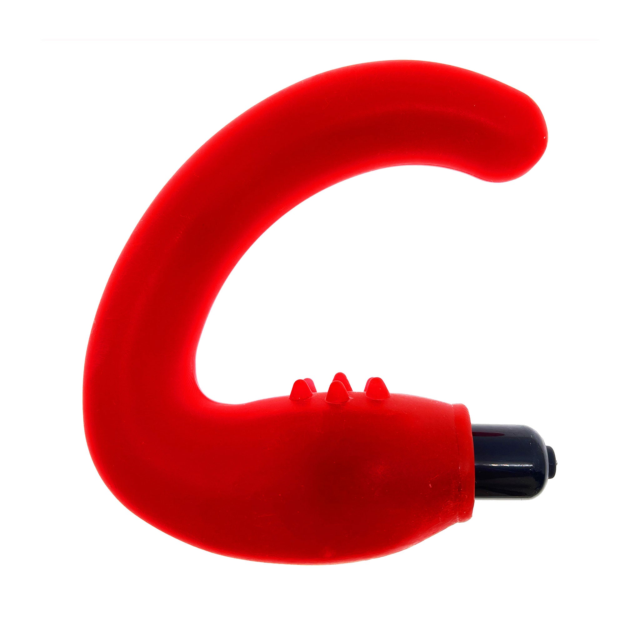 Silicone TPR silicone-sealed accessories vibe bullet-vibe bullet removable vibrator vibrating vibration anal butt-stuff blunt-tip prostate taint pegging pegger g-spot p-spot shake shiver slick warm rubbery nubby textured tickling tickle grip thumb-thick smooth buzzy strong stretchy couples valentine be-mine gifts adult-toys red hunkyjunk plus+silicone 