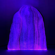 Nylon mesh fiberoptic fiber-optic accessories luggage backpack drawstring bookbag light-up lightup back-panel paracord shoulder-straps power-switch encased usb-rechargeable breathable reflective flashing color-changing cute fashion alt-fashion festival rave ravewear costume cosplay halloween gifts unisex white black