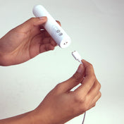 Silicone ABS-plastic accessories insertables bullet vibe vibrator vibrating vibration stim stimulation stimulating stimulator led-lights light-up light-show glow-in-the-dark glowing dynamic-lighting waterproof bath-play shower-play usb-rechargeable app-enabled app-compatible app-control customizable-lighting eye-catching couples-play partnered-play adult-toys unisex white 