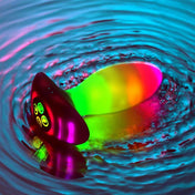 Silicone ABS-plastic insertable anal anal-toys anal-play butt-stuff glow-in-the-dark neon led-lights light-up anal-vibe vibe vibrator vibrating vibration tapered-tip flared-base customizable-patterns memory-function usb-rechargeable app-control app-compatible app-enabled vibrant-colors waterproof bath-play shower-play dynamic unisex adult-toys rainbow white