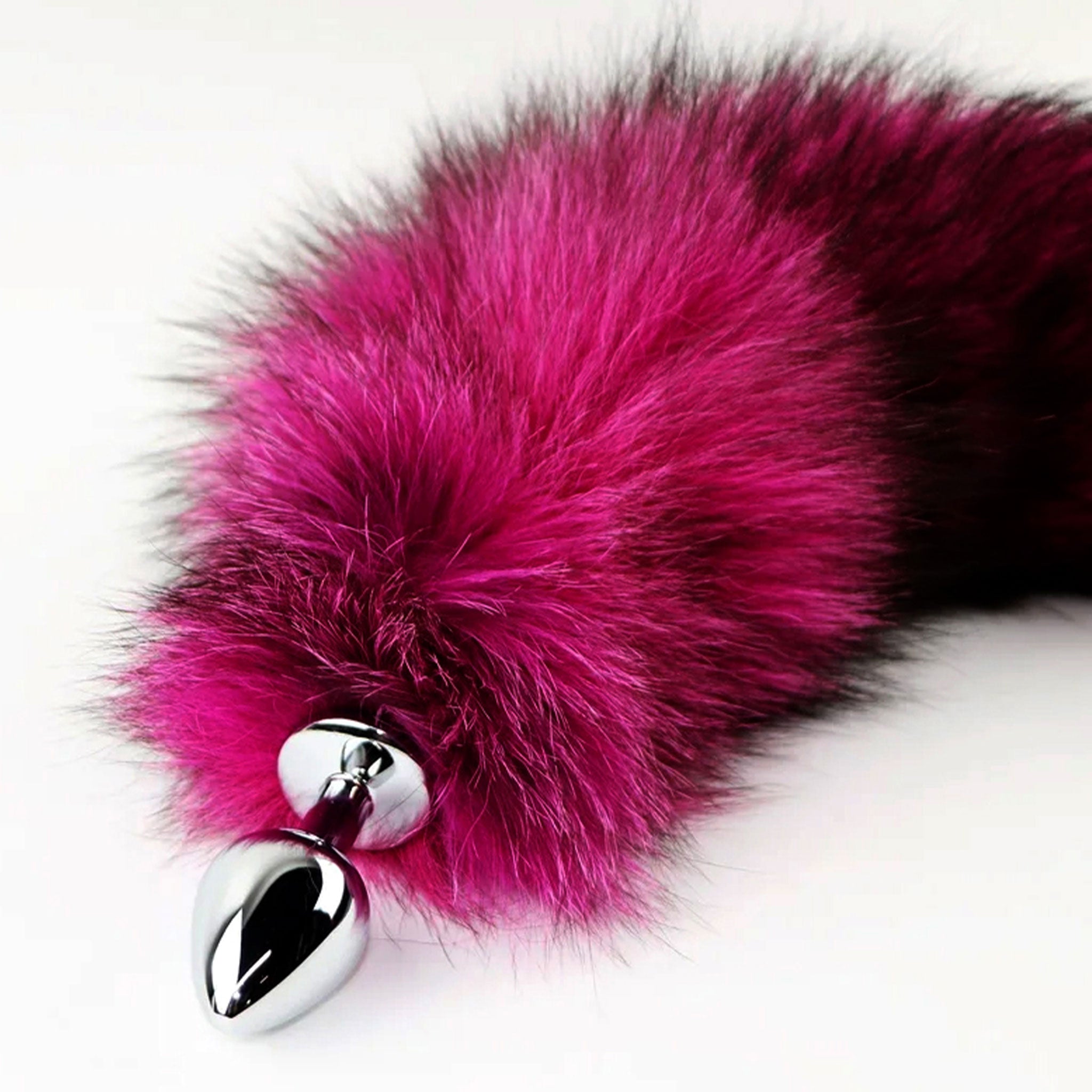 Fur fox-fur fox indigo-fox dyed-fur anal plug probe butt butt-plug buttplug tapered flared-base nonvibe non-vibe non-vibrating non-vibrating tail furry-tail detachable screw-on soft bondage bdsm kink kinky kinky-play animal pet pet-play adult-toys