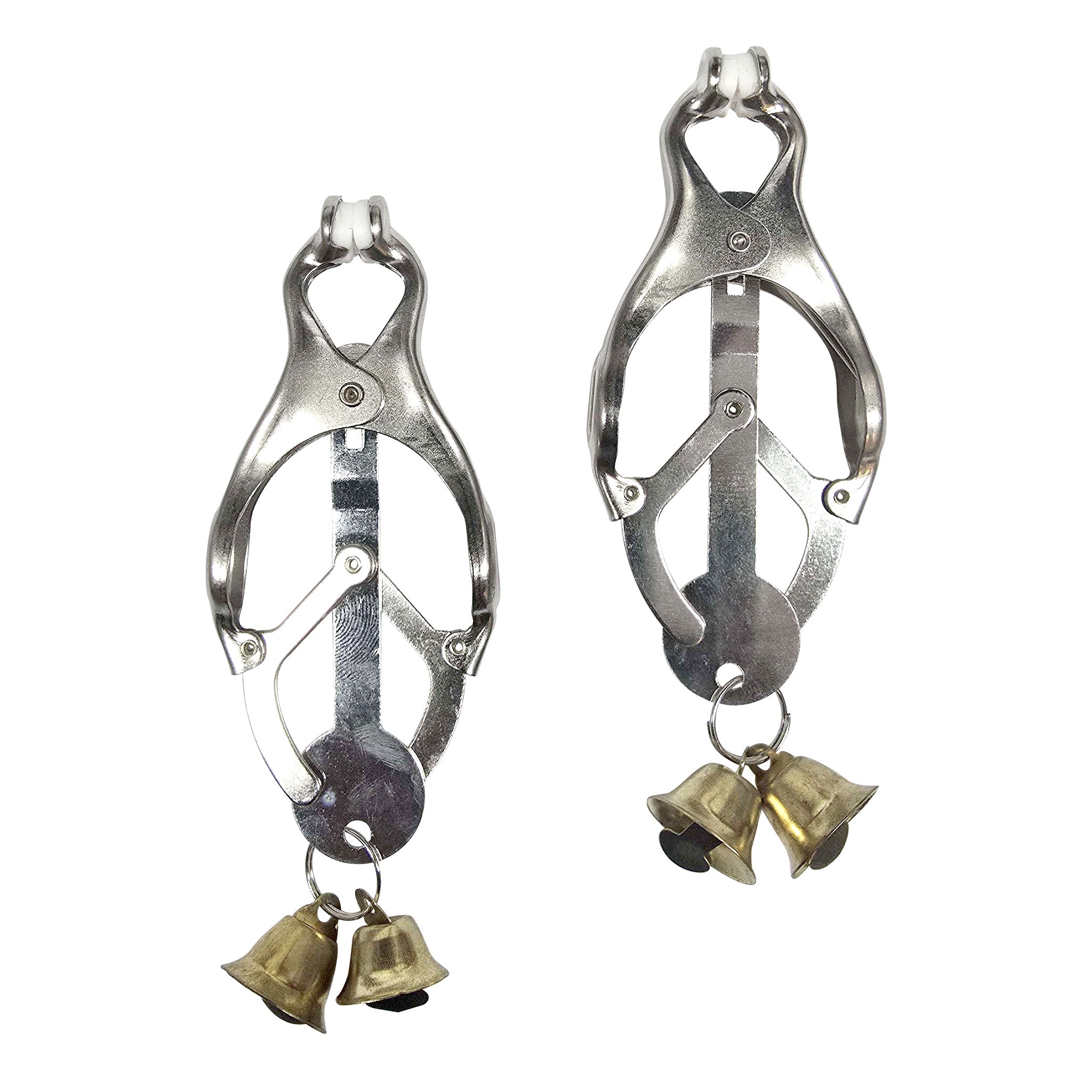 Japanese Clover Nipple Clamps With Gold Bells Fetish Factory Japanese Clover Nipple Clamps With Gold Bells Fetish Factory