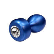 Aluminum brushed-aluminum accessories anal-plug butt-plug buttplug plug probe nonvibe non-vibe nonvibrating non-vibrating weighted-base jeweled-base tapered temp temperature-play temp-play anal-play kink kinky kinky-play adult-toys blue
