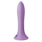 Silicone dildo dong bulb bulbous tip flexible soft g-spot p-spot vaginal anal couples waterproof harness-compatible suction cup lavender pink purple