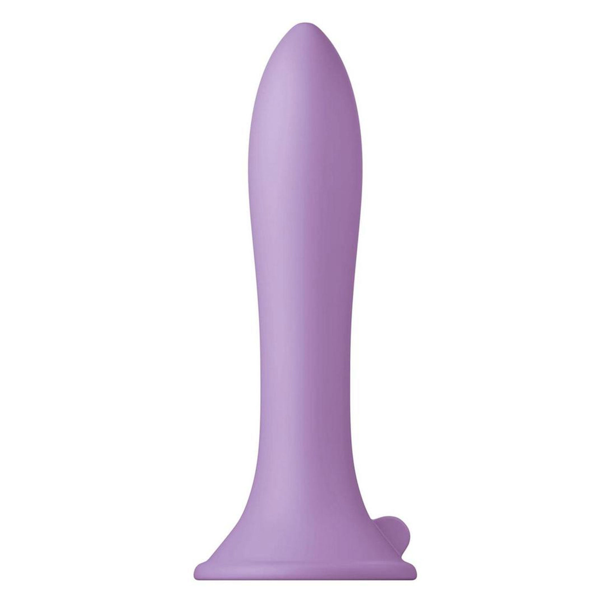 Silicone dildo dong bulb bulbous tip flexible soft g-spot p-spot vaginal anal couples waterproof harness-compatible suction cup lavender pink purple