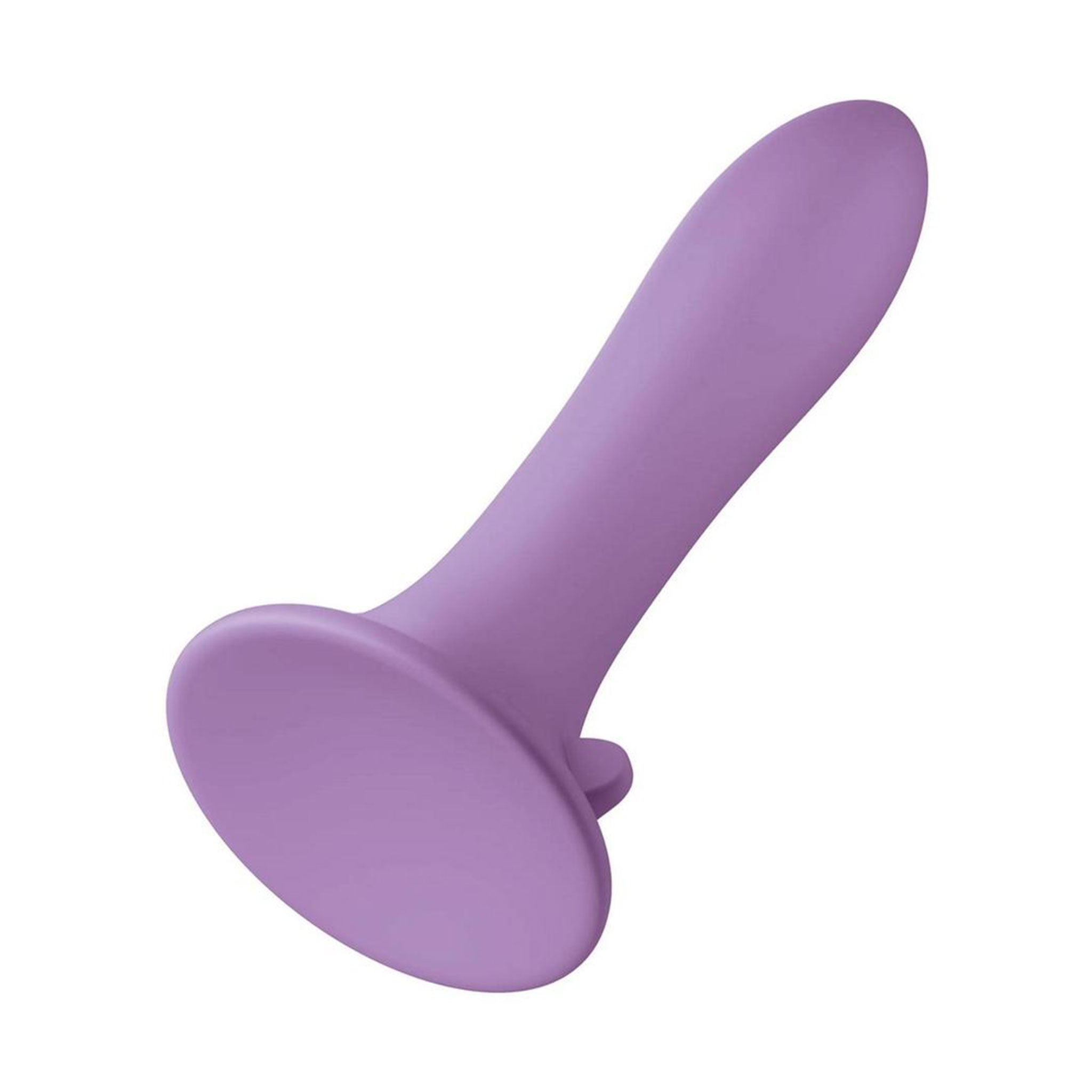 Silicone dildo dong bulb bulbous tip flexible soft g-spot p-spot vaginal anal couples waterproof harness-compatible suction cup lavender pink purple