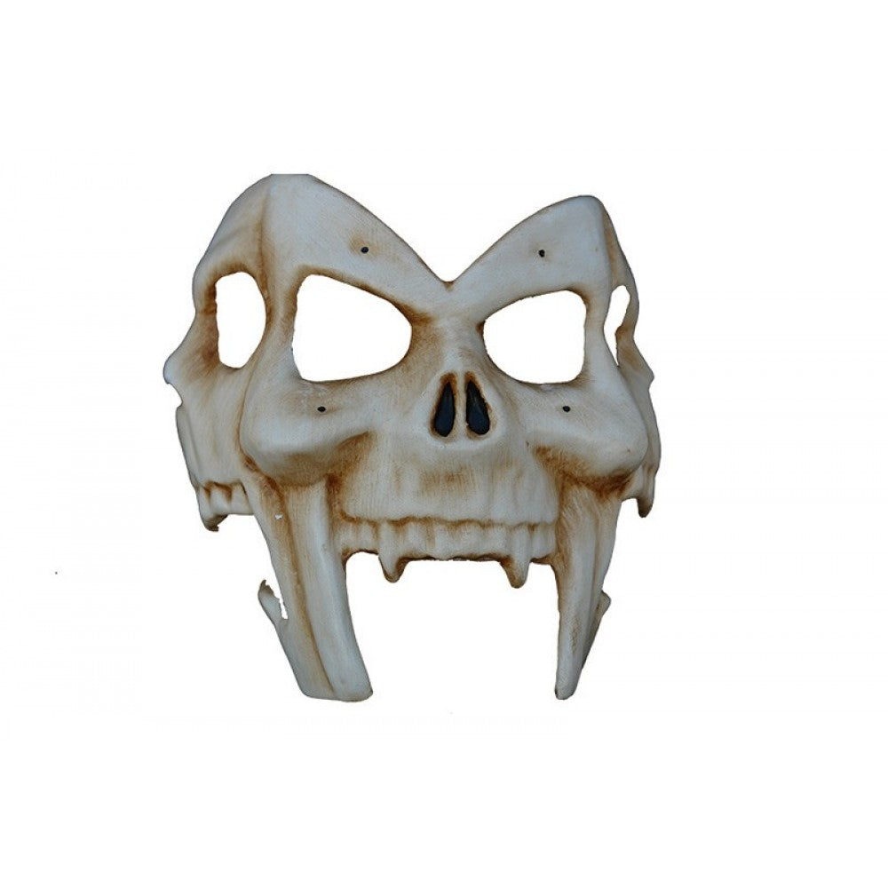 Triple Sided Vampire Skull Face Mask- Bone