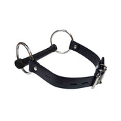 Rubber Bit Gag With Locking Leather Straps