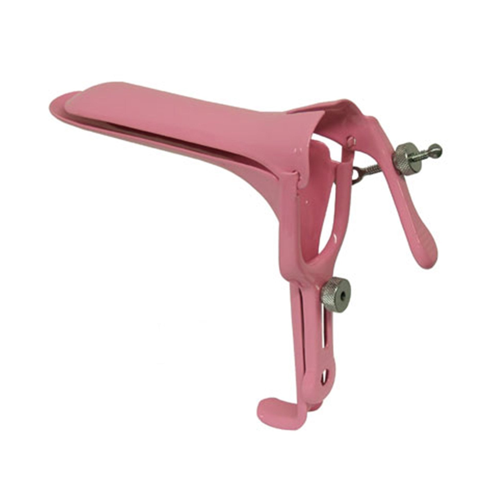 Stainless steel coated medical tool speculum vaginal anal bondage bdsm examination torture kinky-play kinky play pink