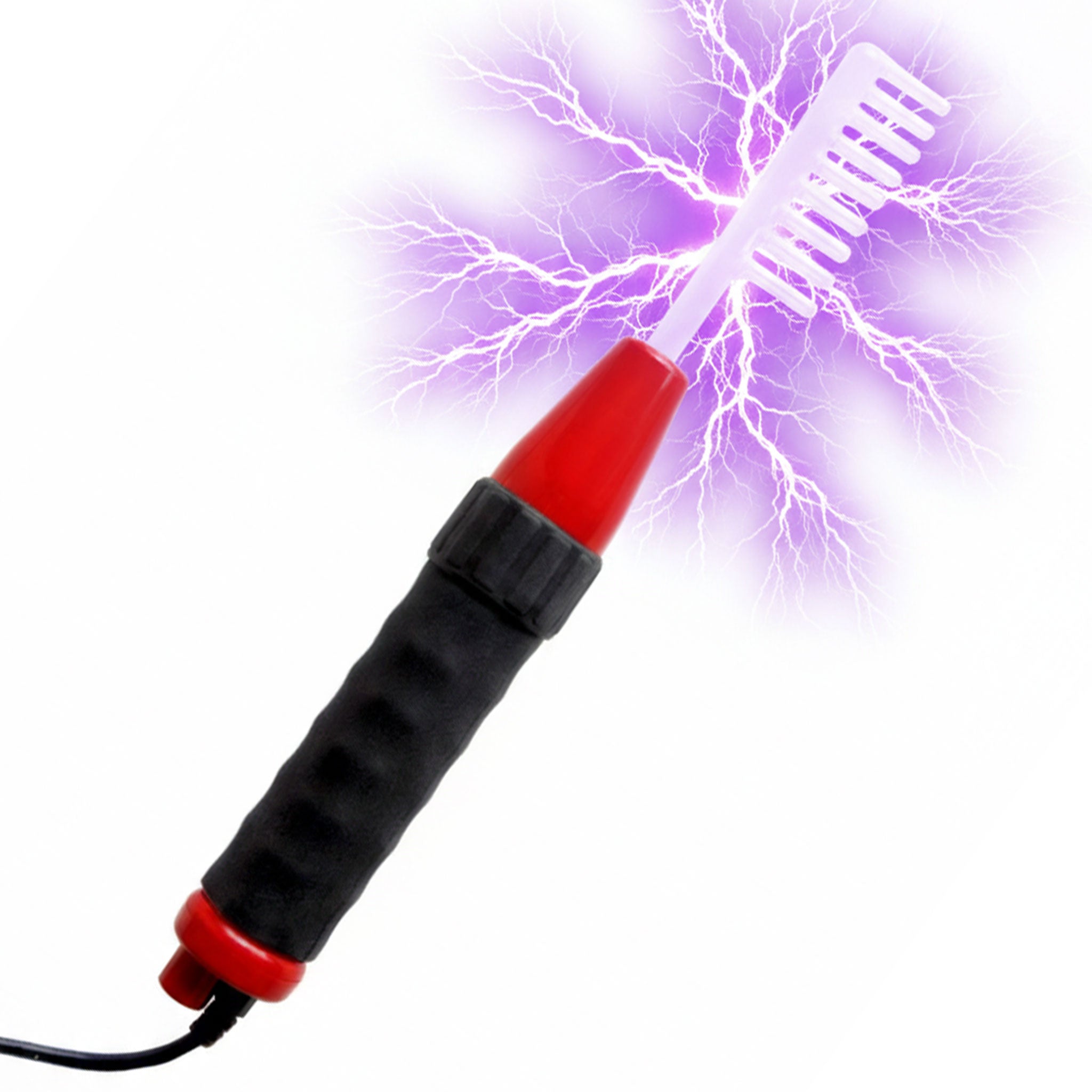 PPV-plastic copper-tubing glass accessories wand electro electro-sex electro-stimulation e-stim electric shocking electrode power-10W frequency-50hZ frequency-60hZ US-voltage-110 lightweight compact customizable intensity-dial intense thrilling 5pc 5-pc 5-piece five-piece solid-state storage-case electro-comb mushroom-tube angle-probe tongue-tube fetish bdsm bdsm-toys kink kinky kinky-play sensory sensory-play valentines gift adult-toys red 