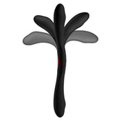 Silicone ABS plastic vibrator vibrating vibration vibe dual-flex flexible bendy bendable bending bends double penetration remote-control kink kinky adult-toys black