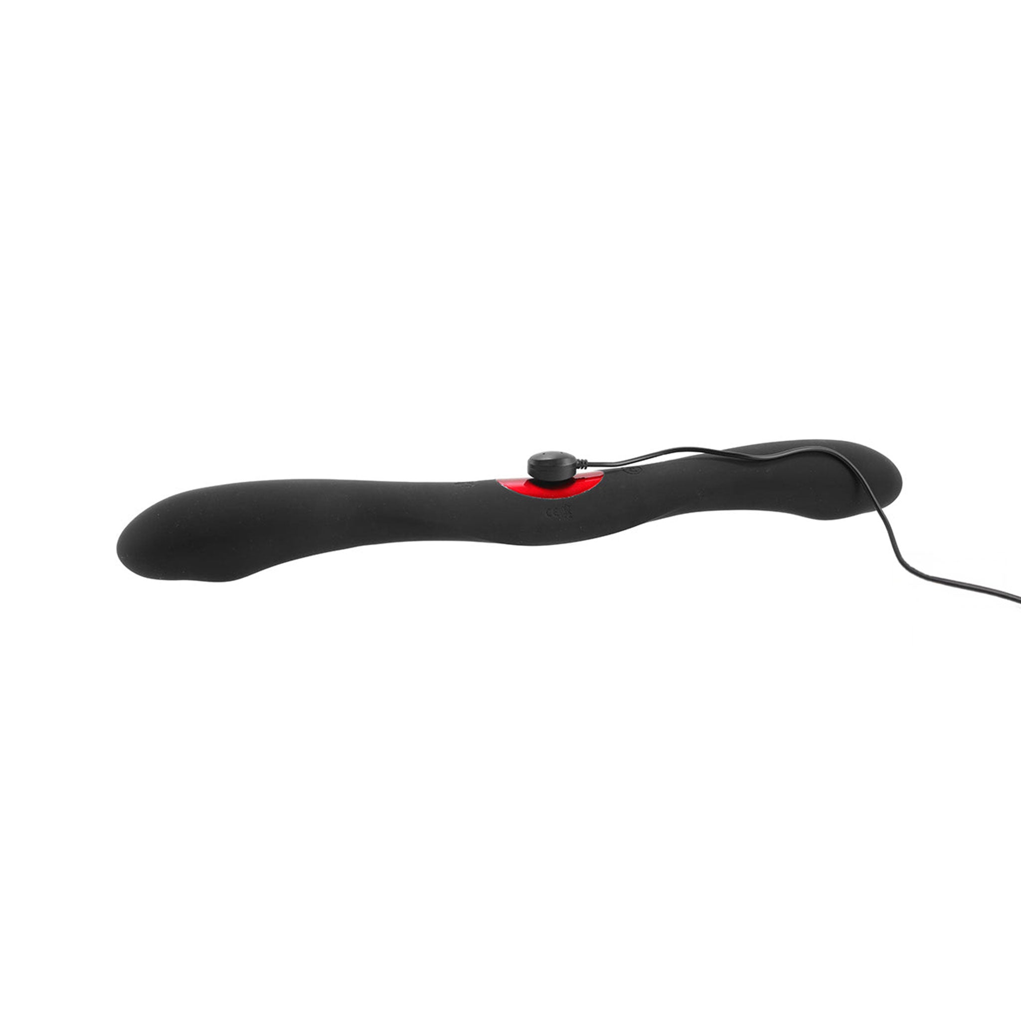 Silicone ABS plastic vibrator vibrating vibration vibe dual-flex flexible bendy bendable bending bends double penetration remote-control kink kinky adult-toys black