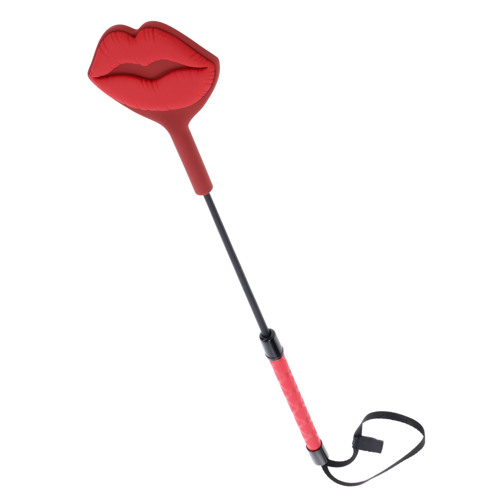 Silicone fiberglass ABS-plastic zinc-alloy nylon crop riding-crop spanking kiss lips lip-shaped lipstick impact-play impact-toys impact bdsm bdsm-gear bdsm-play kink kinky kinky-play adult-toys red