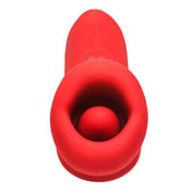 Silicone vibe vibrating vibration vibrator clit clitoral clitoris stimulator stimulating stim sucking sucker plump-lips lips rose-shaped tongue come-hither licking rechargeable gift lickgasm adult-toys red