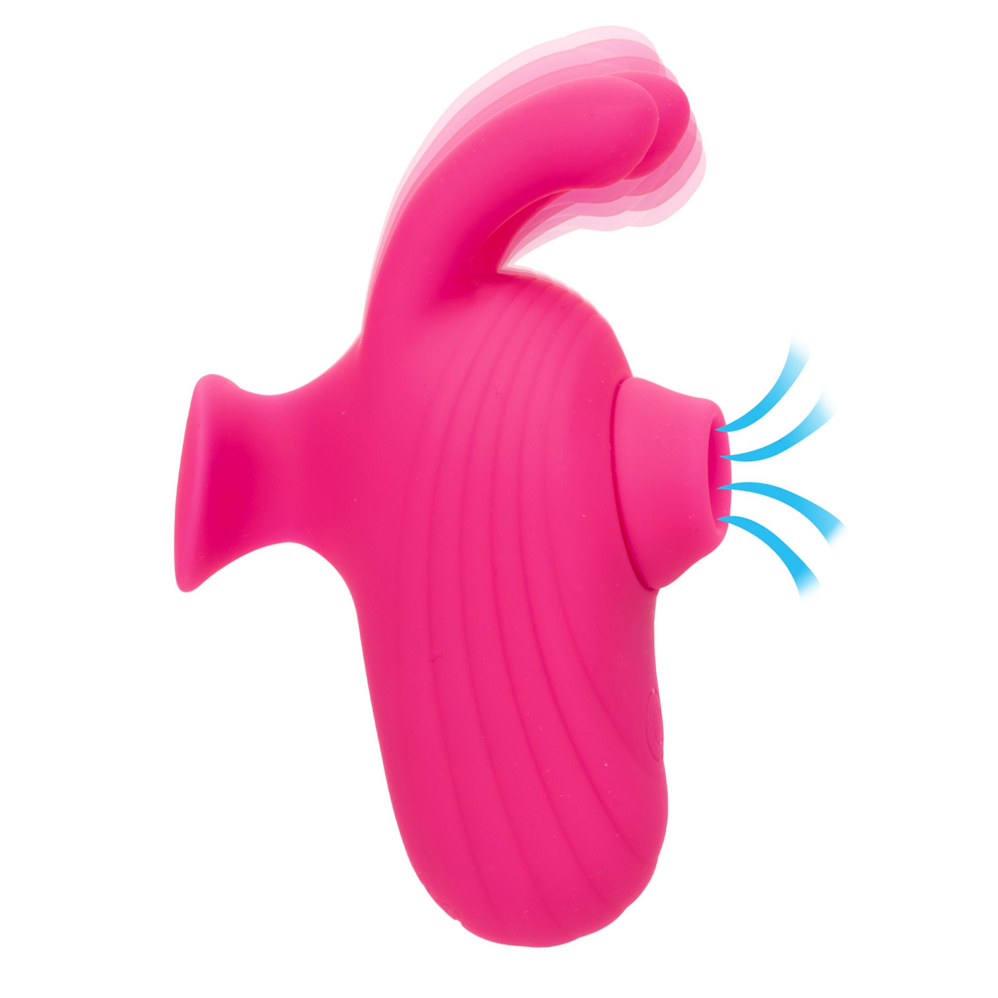 Silicone vibe vibrating vibrator vibration clit clitoris clitoral stim stimulator stimulation sucker kissing bunny rabbit ears cute wireless rechargeable travel-lock waterproof handheld ergonomic pulsation escalation memory-chip adult-toys pink