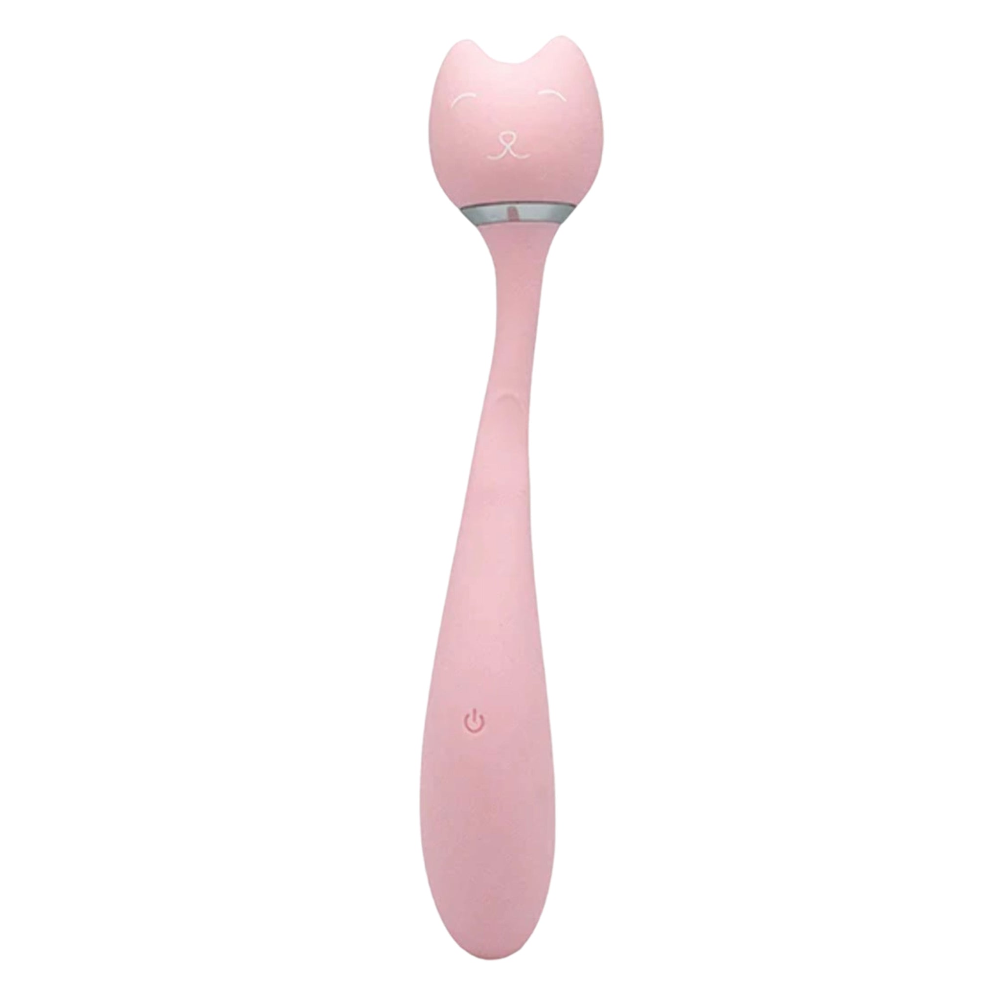 Kitty vibrating wand, pink, bendable, G-spot, P-spot, waterproof, rechargeable.