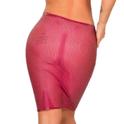 Latex Fishnet Pencil Skirt