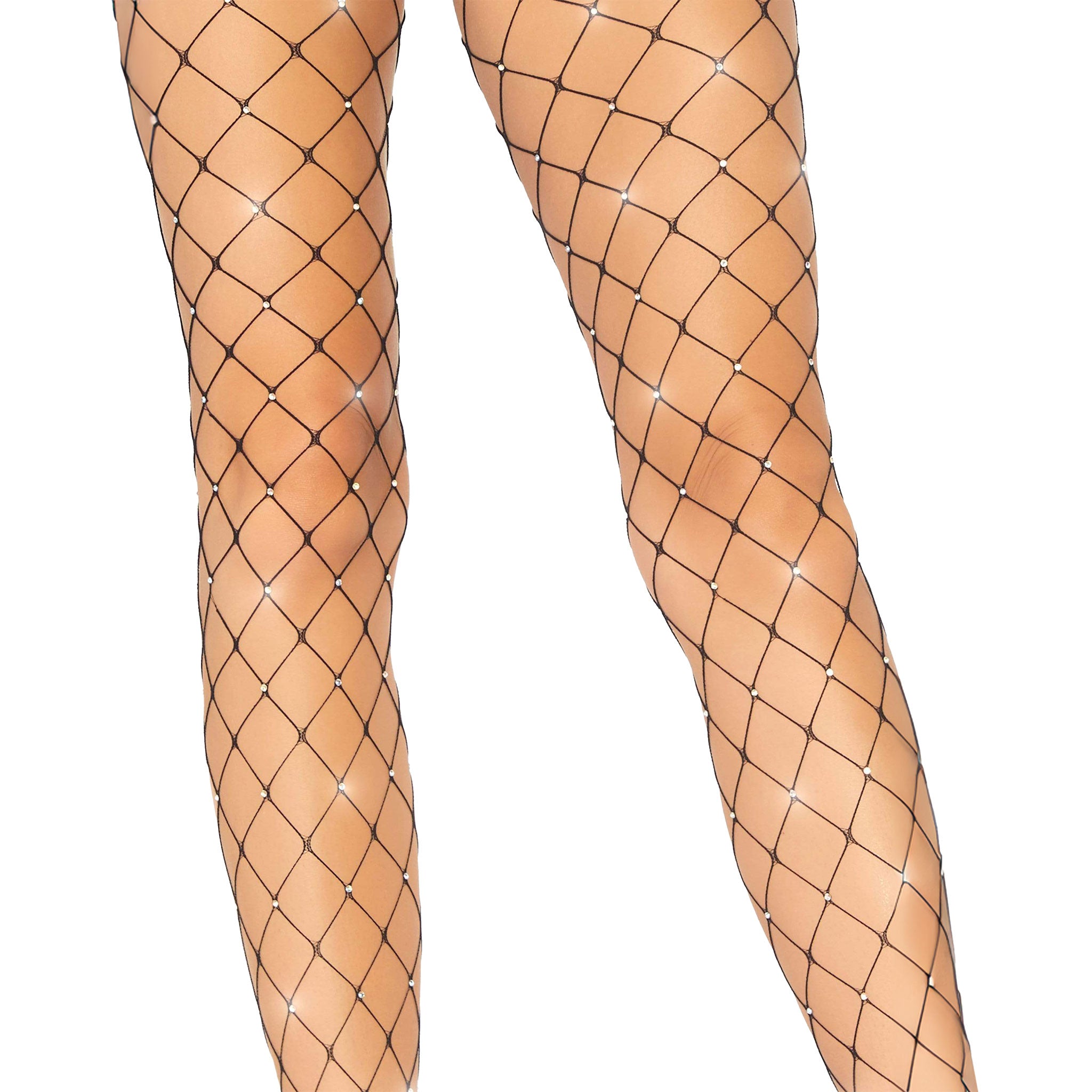 Crystalized Fence Net Pantyhose O/S