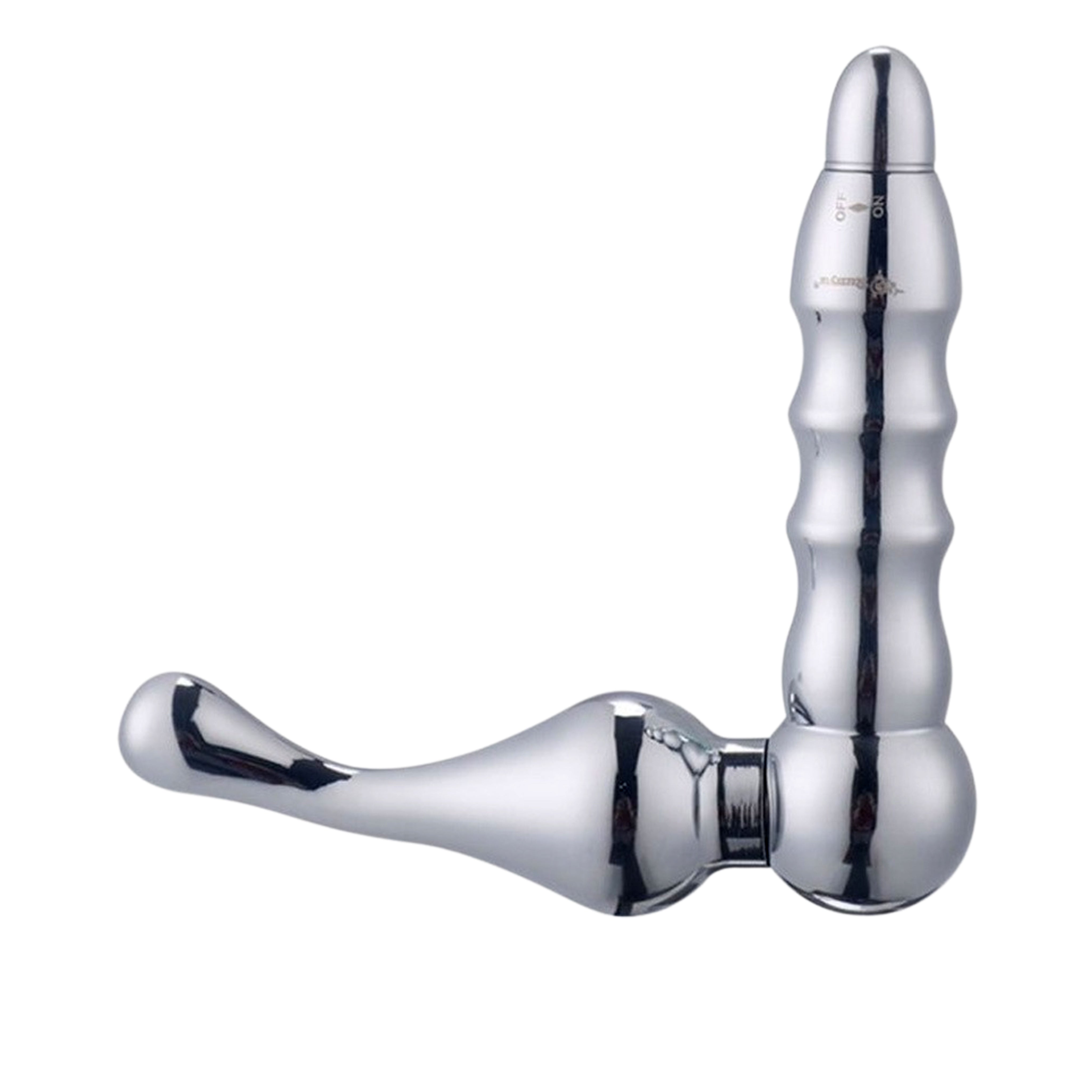 Chrome Vibrating Angled Prostate Massager