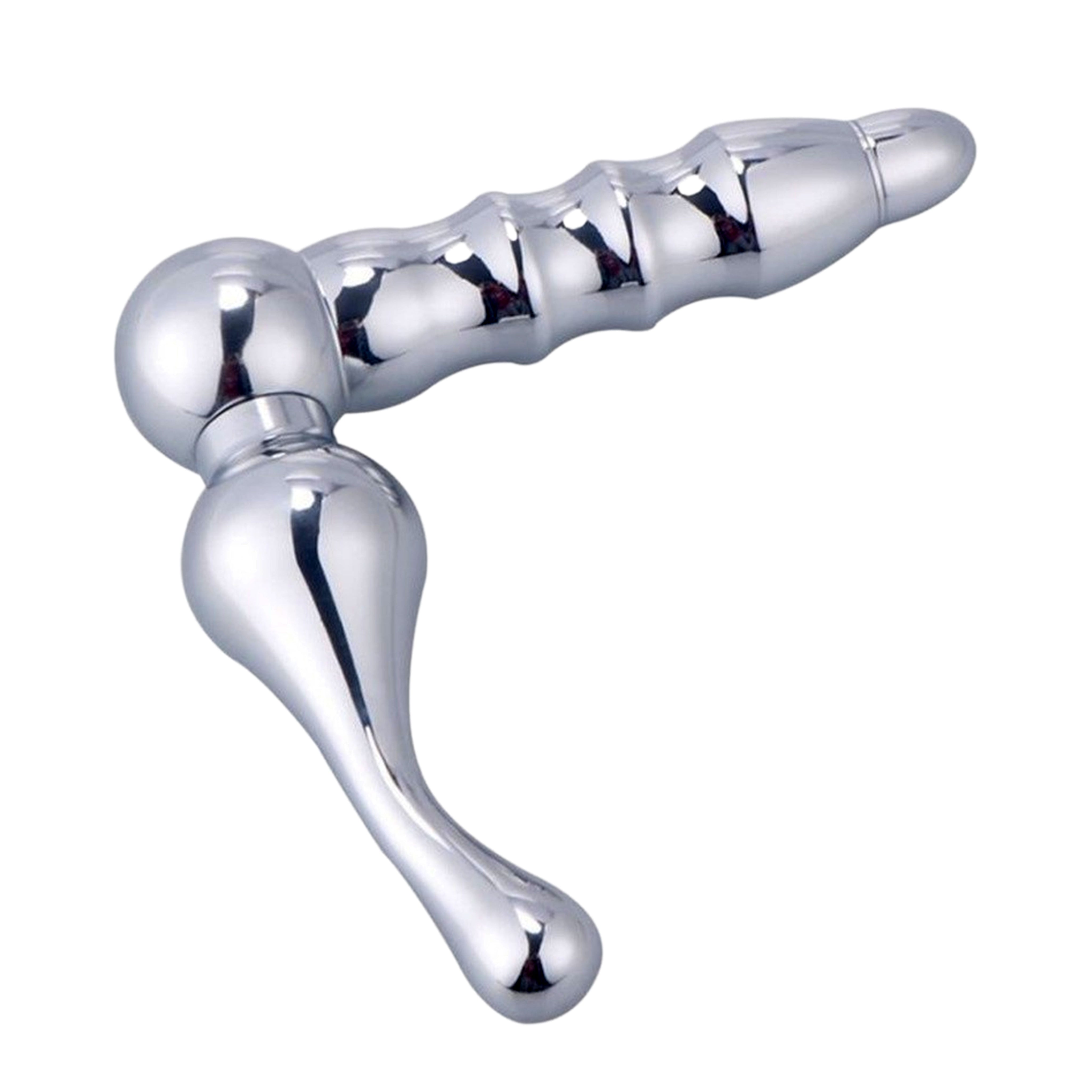 Chrome Vibrating Angled Prostate Massager