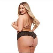 Black Lace Boyshorts with remote-controlled panty vibe, offering 10 vibration modes for discreet pleasure.