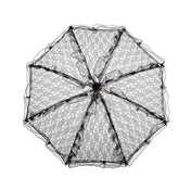 Polyester lace mesh sheer see-through see-thru accessories umbrella sun-umbrella fashion-umbrella parasol aesthetic dark alluring allure delicate fashion alt-fashion goth gothic goth-doll gift costume cosplay halloween halloween-couture female femme feminine womens black