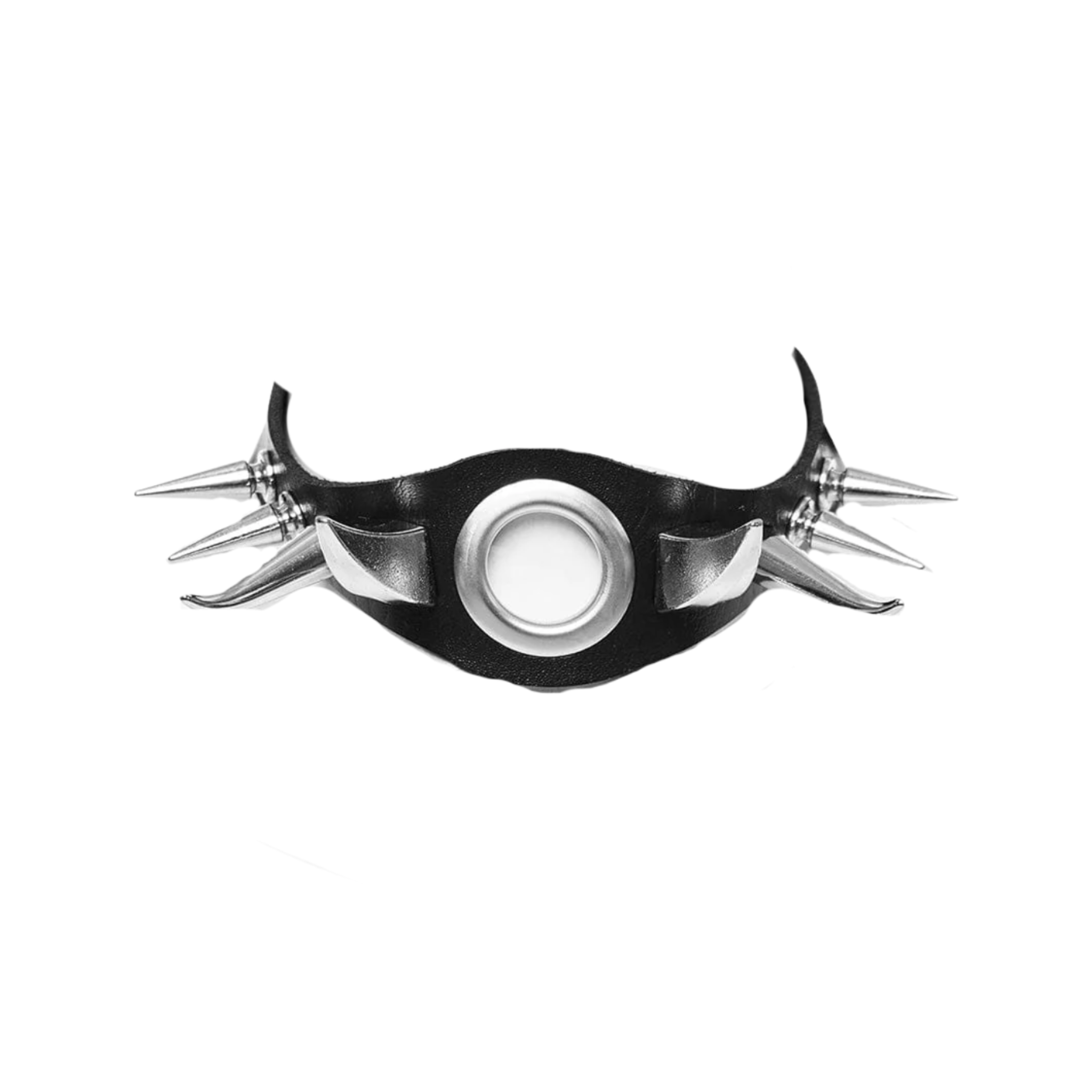 large grommet spike choker, faux leather choker, alloy spike choker, punk choker, goth choker, edgy accessories, fetish choker
