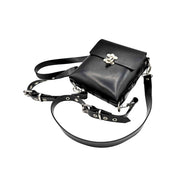 Latex rubber accessories luggage bag backpack pouch compact spacious shoulder-straps adjustable detachable bold shiny glossy fetish-inspired 
fetish fashion alt-fashion black