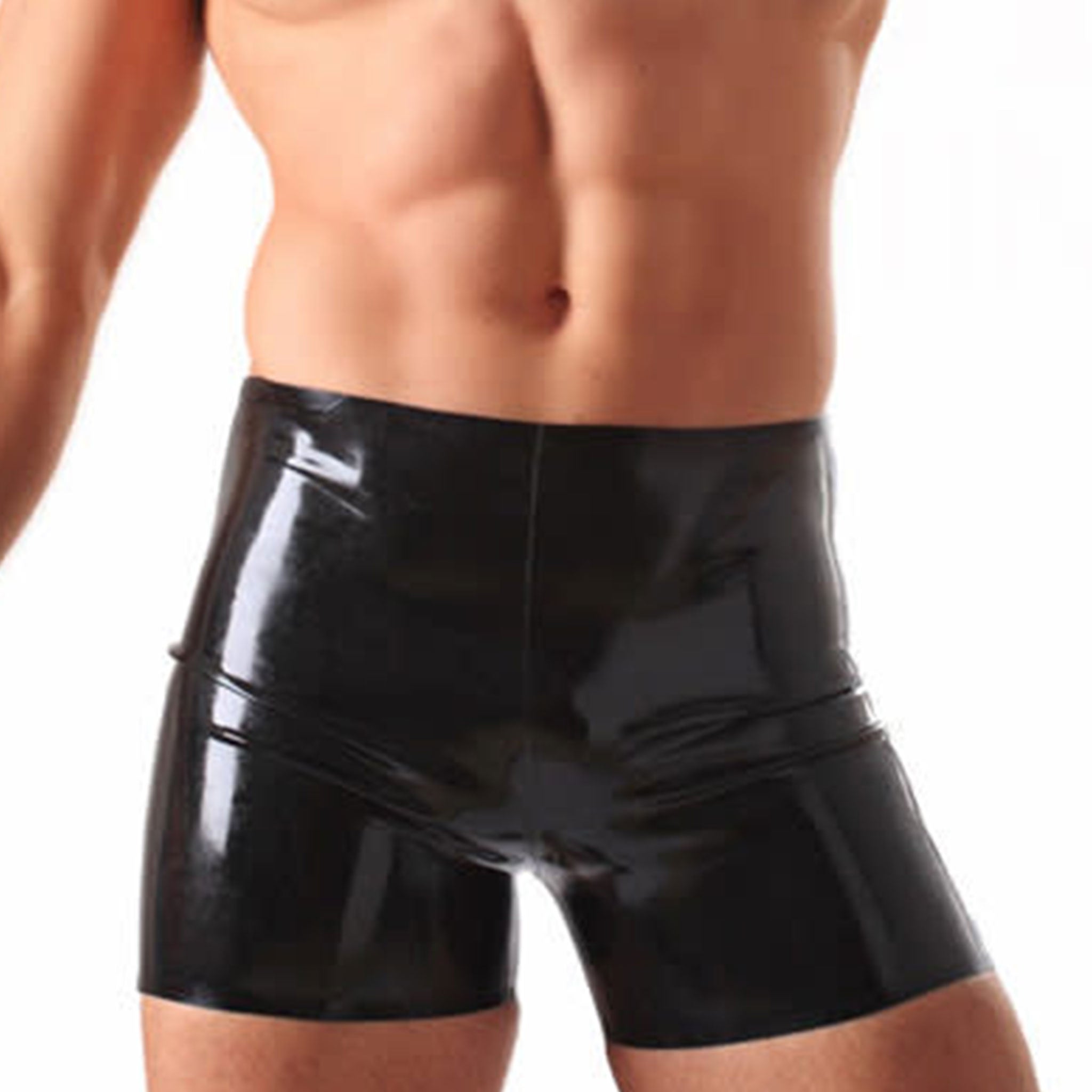 Latex rubber apparel intimates bottoms lingerie latex-lingerie underwear boxers boxer-shorts pull-on pullon shiny glossy classic sexy fetish fashion alt-fashion alternative clubbing clubwear festival festivalwear rave ravewear bedroom dungeon bondage bdsm bdsm-gear bdsm-fashion kink kinky kinkwear male mascline masc mens guys dudes gay lgbtq black 