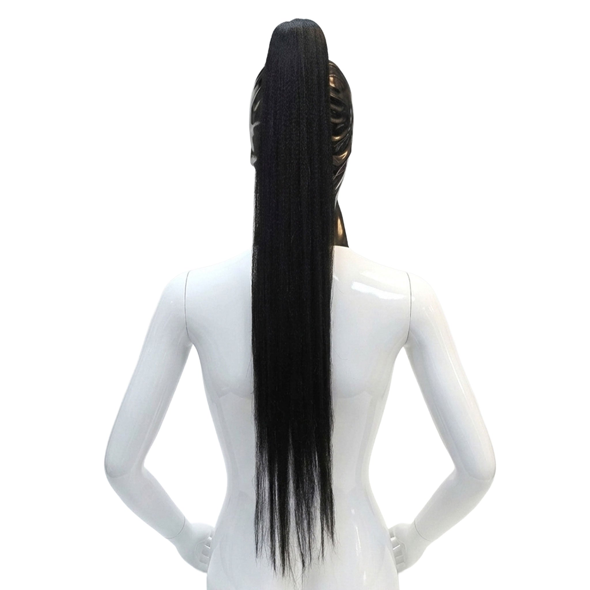 Latex rubber accessories head-gear headgear hood mask anatomical contrast-trim synthetic-hair ponytail pony-tail high-set zipper back-zip hair-protector shiny glossy bad-bitch fetish fashion alt-fashion bondage bdsm bdsm-gear kink kinky kinky-play kinkwear costume cosplay halloween unisex black black-hair brunette