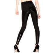 Latex medium-weight glued-latex hand-glued pants leggings no-feet glued-seams slip-on pull-on pullon high-quality latex-lovers comfortable male masculine masc mens dudes guys female femme feminine womens unisex black