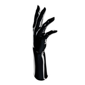 Latex rubber accessories gloves full-fingered mid-arm wrist mid-forearm forearm fetish fashion alt-fashion medical medical-play kin kinky kinky-play bdsm bdsm-gear unisex black obsidian-black