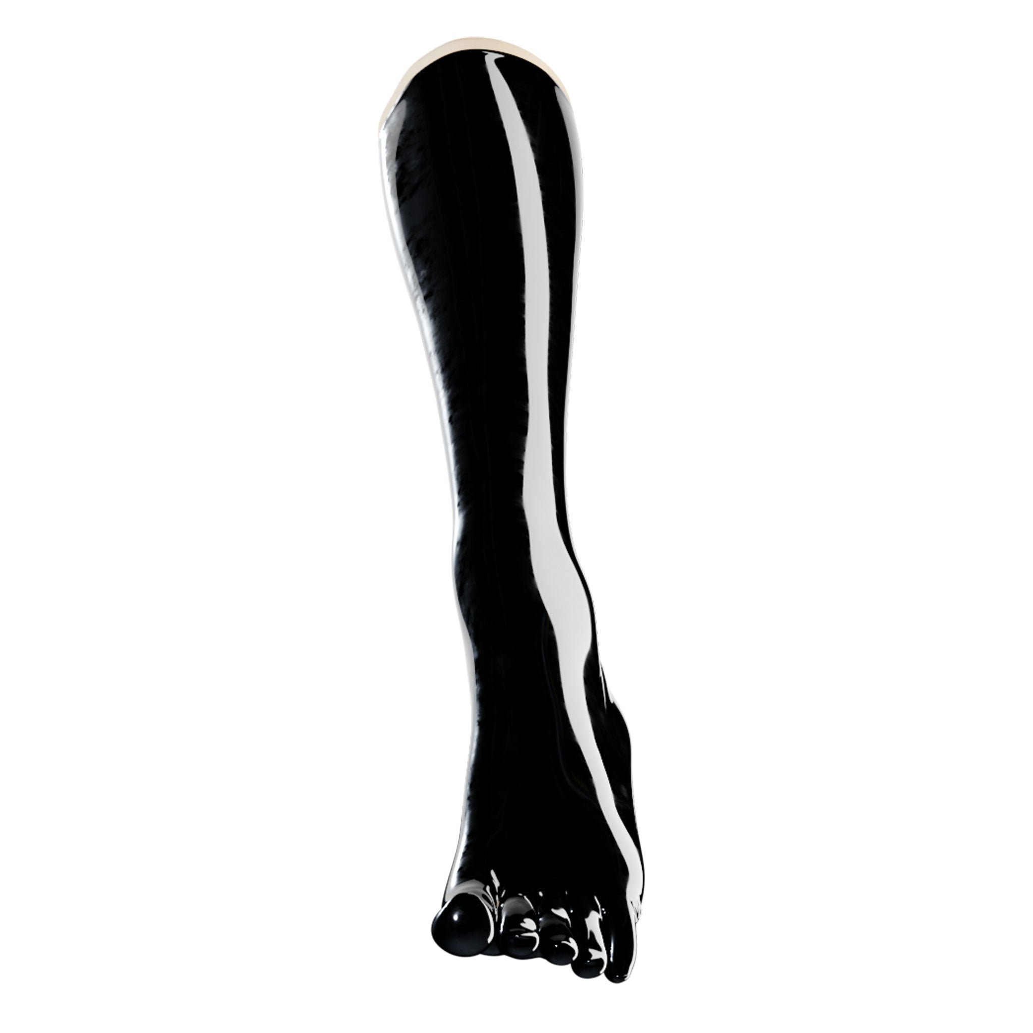 Latex rubber accessories socks toe-socks foot footwear knee knee-length warming fetish fashion alt-fashion medical medical-play kink kinky kinky-play bdsm bdsm-gear unisex black obsidian-black