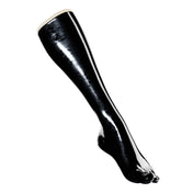 Latex rubber accessories socks toe-socks foot footwear knee knee-length warming fetish fashion alt-fashion medical medical-play kink kinky kinky-play bdsm bdsm-gear unisex black obsidian-black