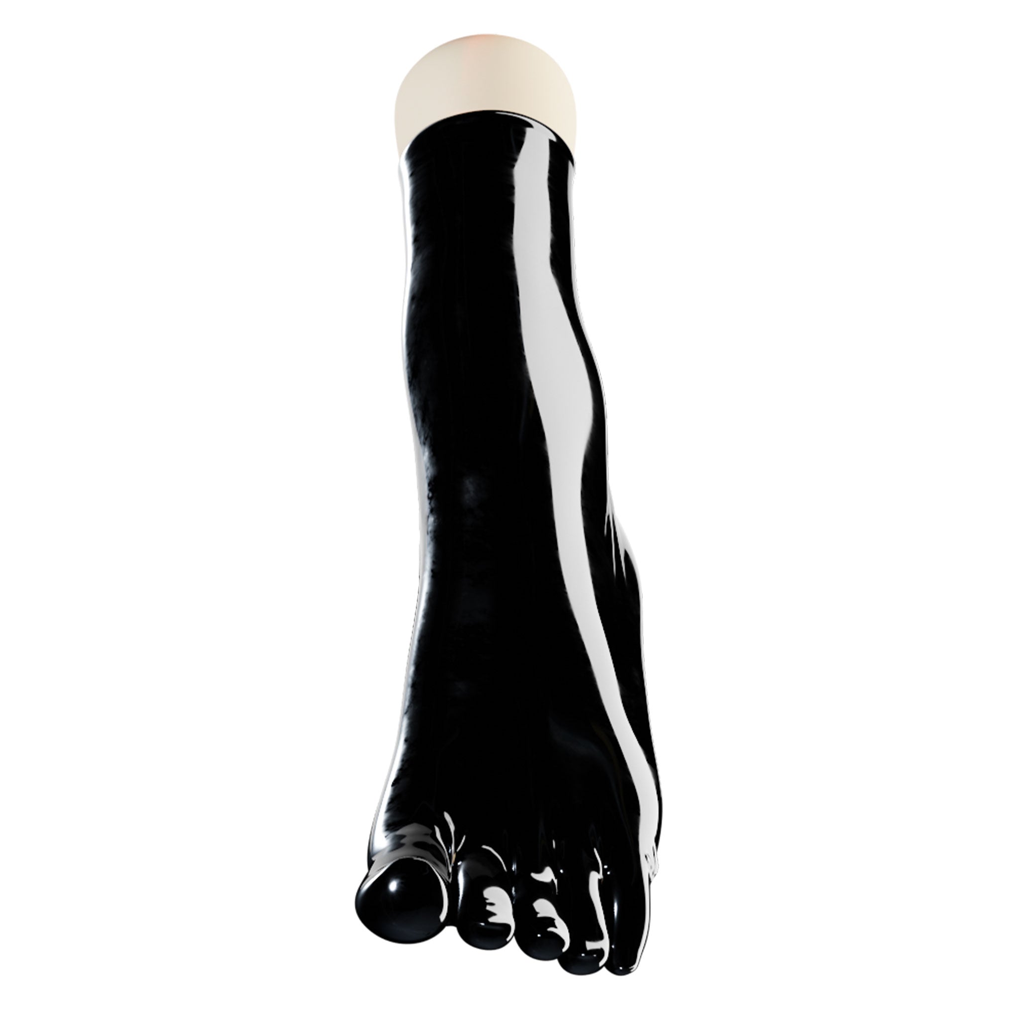 Latex rubber accessories socks toe-socks foot footwear ankle ankle-length warming fetish fashion alt-fashion medical medical-play kink kinky kinky-play bdsm bdsm-gear unisex black obsidian-black