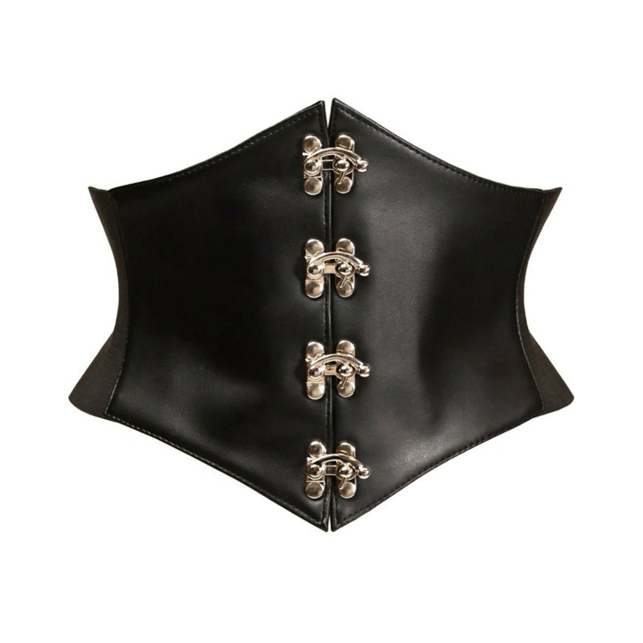 lace-up corset belt cincher, adjustable waist cincher, black corset belt, stretchy elastic cincher, snap-button corset, versatile corset belt