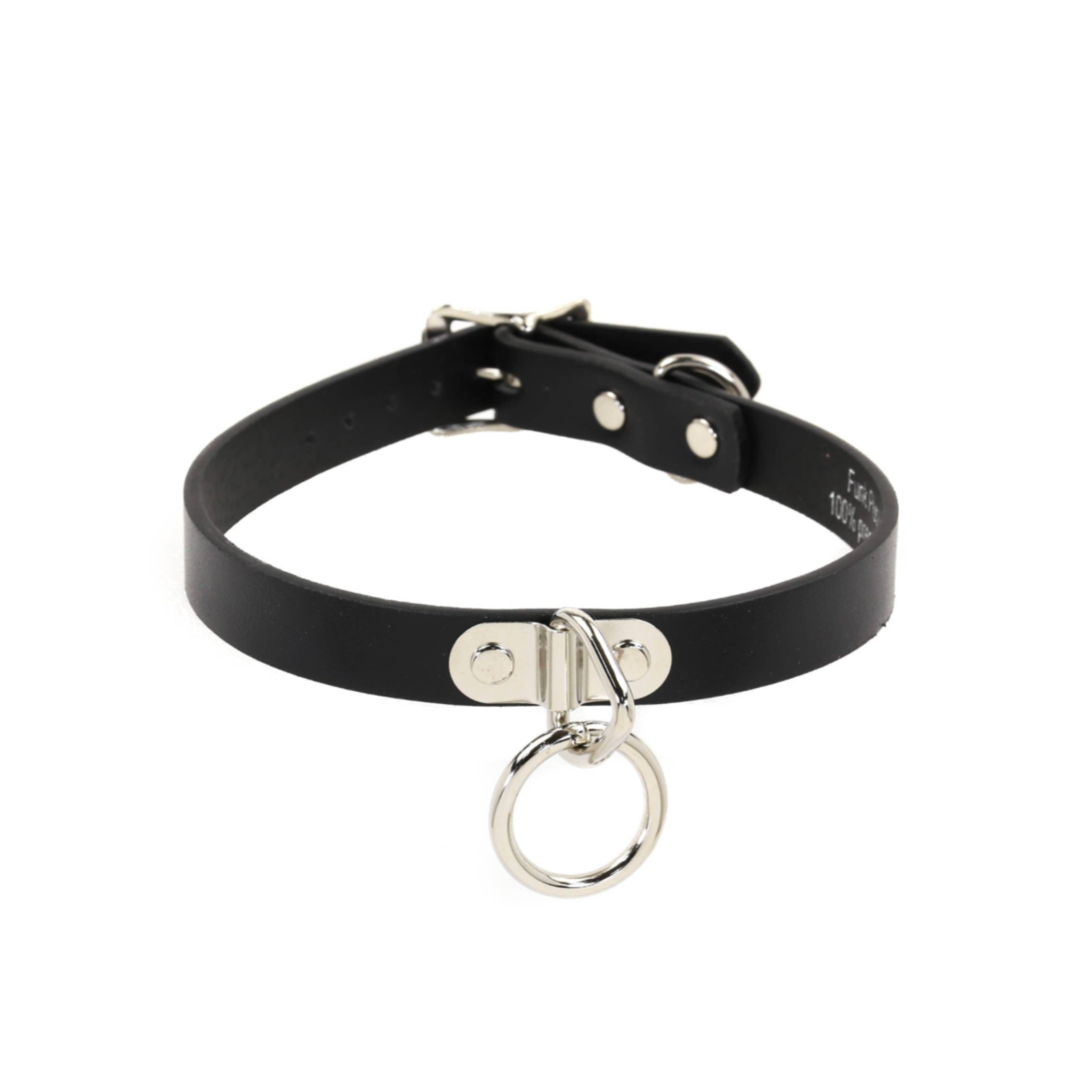 4 inch wide adjustable buckle fetish goth punk collar