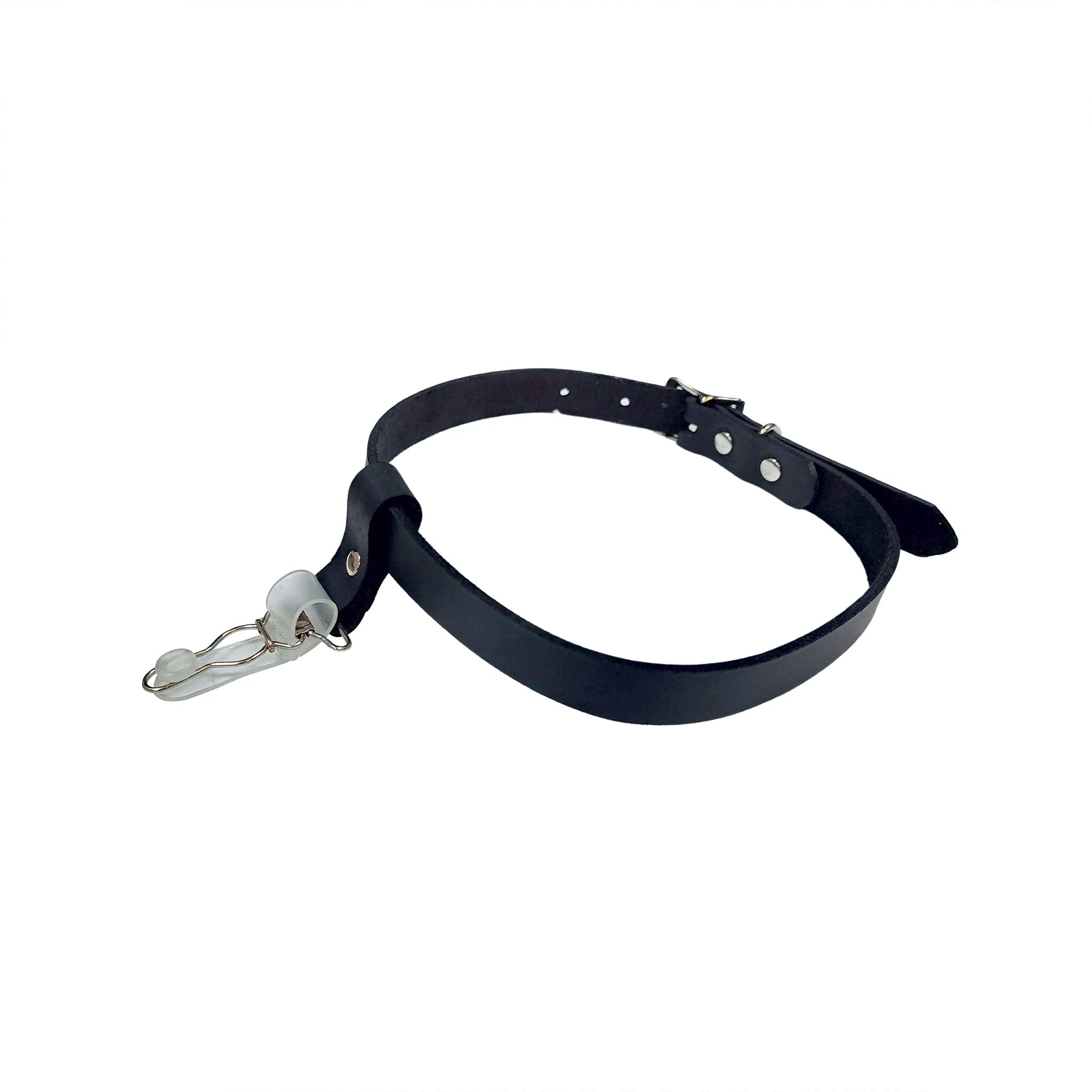 black leather buckle thigh garter harness adjustable genuine leather strap with slide clip gothic bondage fetish accessory