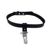 black leather buckle thigh garter harness adjustable genuine leather strap with slide clip gothic bondage fetish accessory