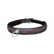 Leather genuine-leather real-leather high-quality rhinestones accessories collar bondage-collar day-collar choker O-ring ball-post adjustable buckle fetish fashion alt-fashion punk goth gothic kink kinky kinky-gear bdsm bondage slave sub submissive submission pet pet-play kitty kitten adult-toys black purple