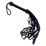 Leather rough-leather woven-leather braided-leather accessories flogger looped-falls handle-loop wrist-loop soft bondage bdsm bdsm-gear bdsm-toys impact impact-play impact-toys kink kinky kinky-play kinky-toys sadism masochism sadomasochism sadist masochist sadomasochist spanking pain discipline sting unisex adult-toys black