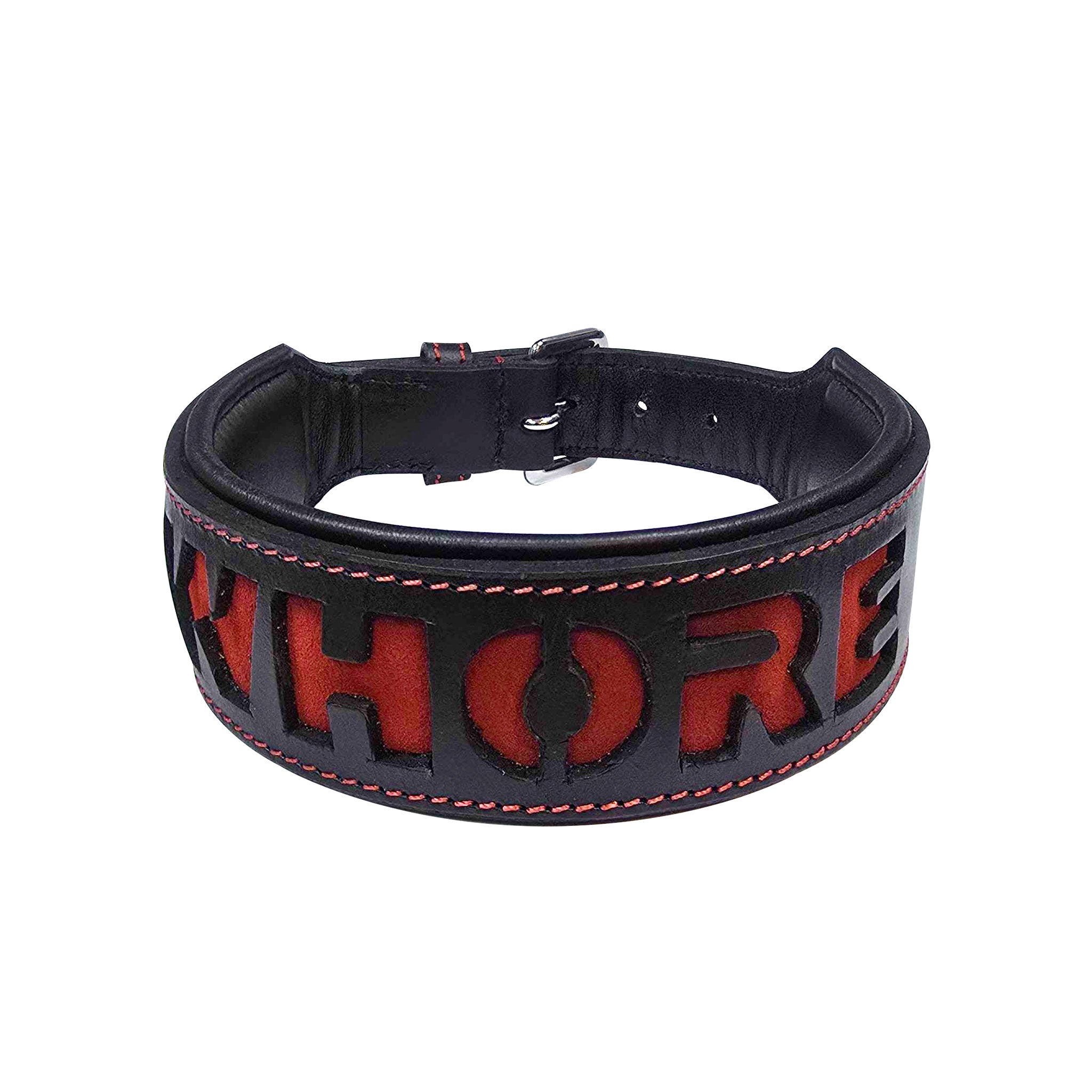 Leather genuine-leather real-leather accessories collar choker padded-collar padded-lining padded bondage-collar versatile paddle spanking spanking-paddle slap slapper slapper-paddle cutout cut-out statement whore impression adjustable buckle fetish fashion alt-fashion bdsm bdsm-toys bondage discipline submission sub submissive kink kinky kinky-play adult-toys black red