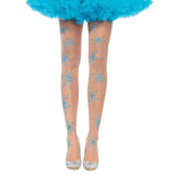 Let it Snow Sheer Glitter Snowflake Tights