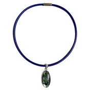 Leather italian-leather accessories jewelry natural-jewelry necklace choker stone-necklace licorice twist-lock twist-clasp metaphysical protector powerful chakra chakra-activating spiritual spiritual-attunement fashion alt-fashion alternative casual party clubwear gifts costume cosplay halloween unisex labradorite deep-blue 
