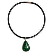 Leather italian-leather accessories jewelry natural-jewelry necklace choker stone-necklace licorice twist-lock twist-clasp metaphysical protector powerful chakra chakra-activating spiritual spiritual-attunement fashion alt-fashion alternative casual party clubwear gifts costume cosplay halloween unisex malachite black